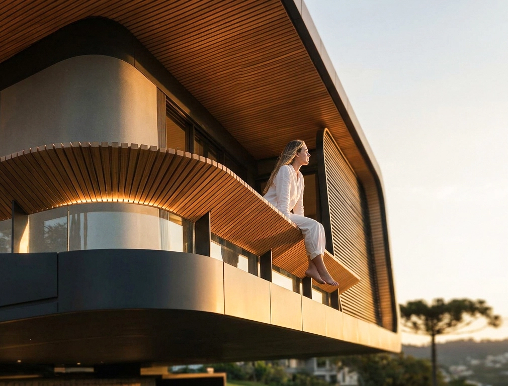 Sacada e Terraço Contemplativo — Casa Pinha